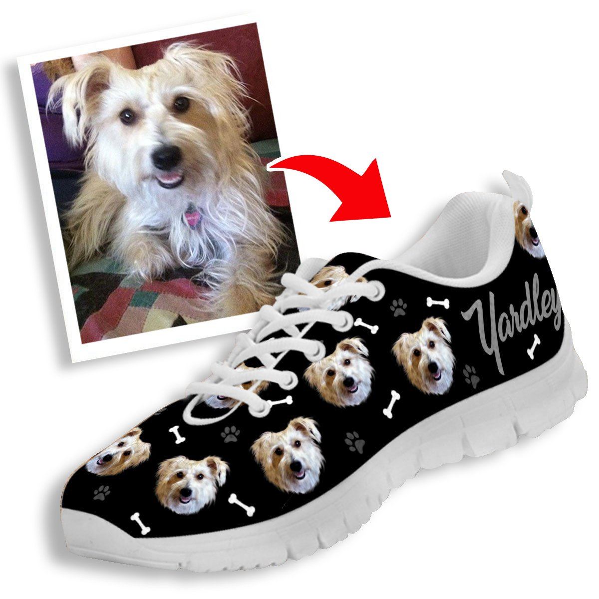 Custom dog print shoes Clearance