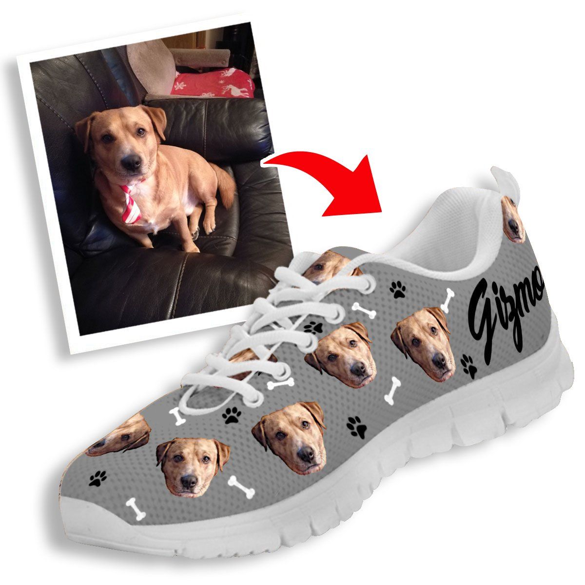 Custom made shop dog shoes